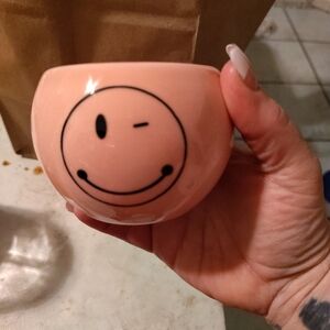 Winking Face Pink Vase